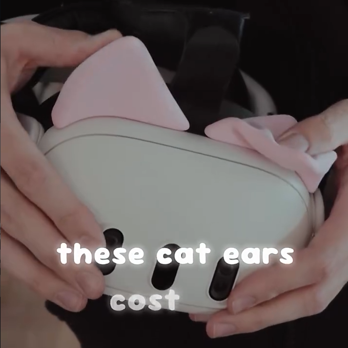 Squishy Cat Ears for VR. Made in California.